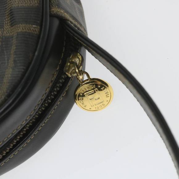 FENDI Zucca Canvas Shoulder Bag Coated Canvas Brown Auth bs9073 - Picture 10 of 16